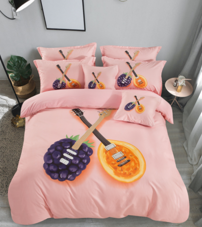 FRUIT GUITAR 7 PIECE BED COVER