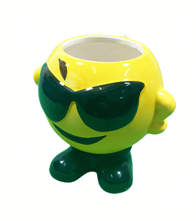 3D porcelán Emoji napszemüveges bögrével