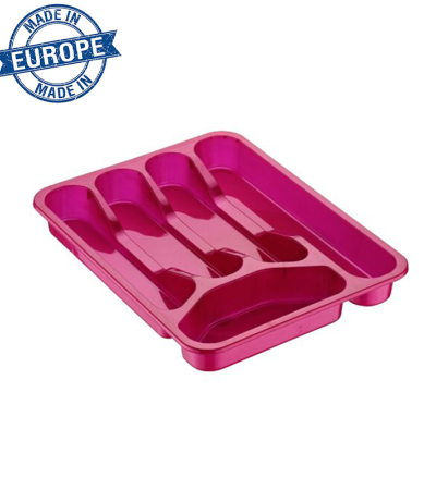 Műanyag evőeszköztartó szortimer konyhabútor Rózsaszín