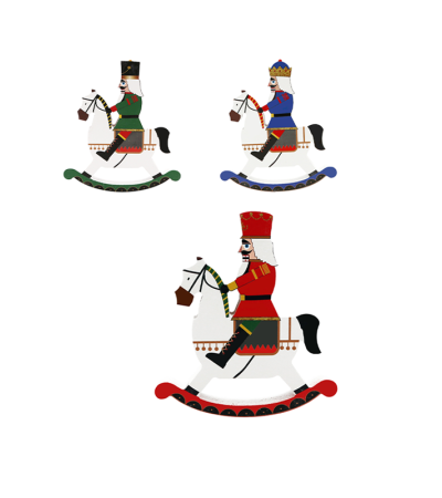 Karácsonyi diótörő lovas szobor karácsonyi dekoráció
