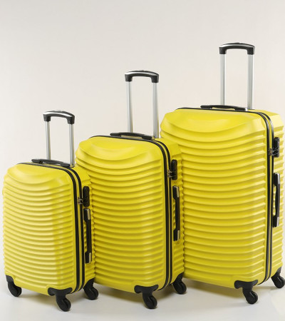 Roncato Wave patterned suitcase yellow