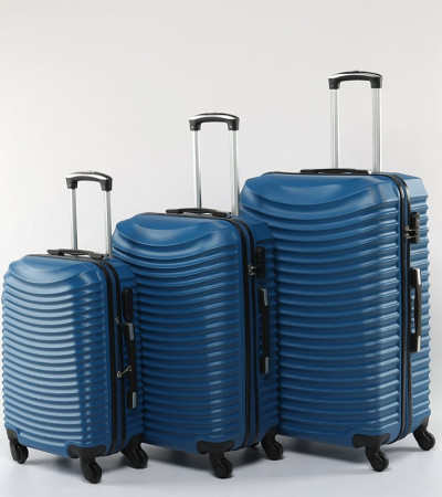 Roncato Wave patterned suitcase blue
