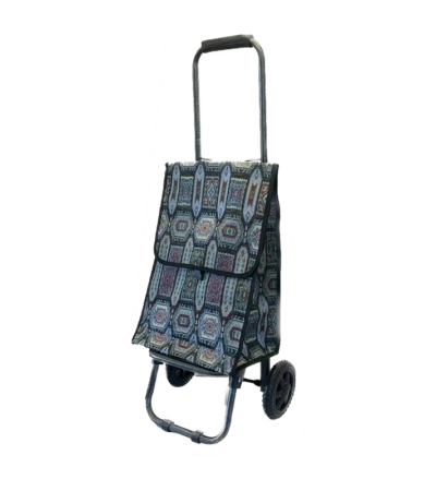Trolley with Bag Grocery Shopping Cart Push Utility Hand Truck
