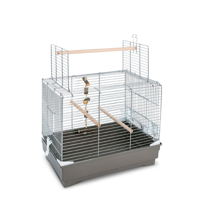 Stainless steel bird cage 66x45x60 cm